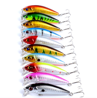 72mm 8.7g Bass Pike Tilapia Floating Bait 5 X ABS Plastic Lures