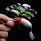 8 Colors 6.0CM/9.80g 8# Hooks Black feather hook plastic hard bait fake bait monster Fishing Minnow Lures