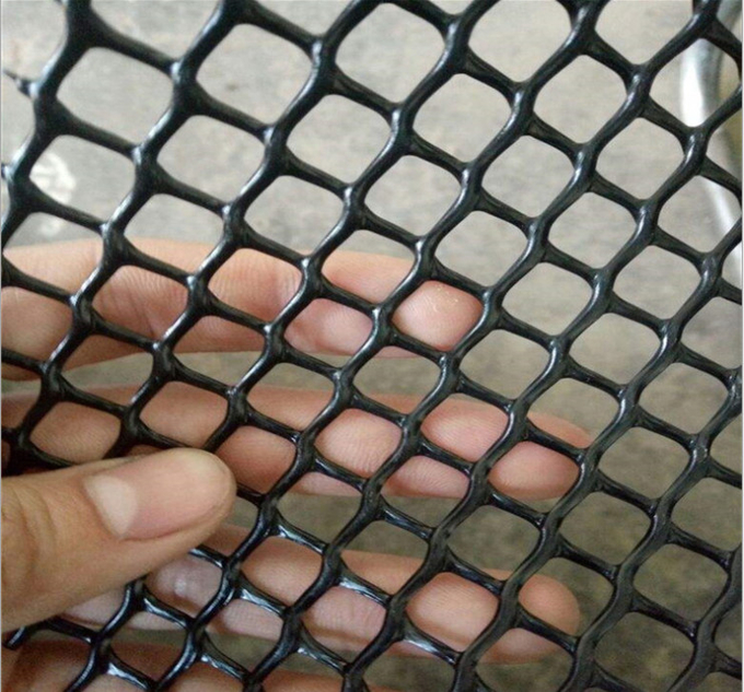 Durable Black PVC Coated Mesh , Aquaculture Netting For Oyster Feeding