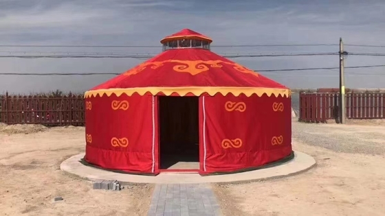 Easy And Fast Installation 6M Diameter Mongolian Yurts with Skylight Window Bamboo Decoration