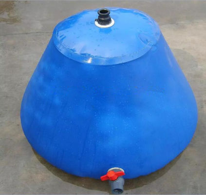2000L PVC Foldable Rain Water Tank Round Top For Fire Fighting Self-Standing Water Tank
