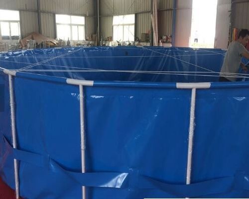 500 Cubic Fish Pond Plastic Tank With Folding Frame Exteriors Custom Colors Collapsible Fish Tank