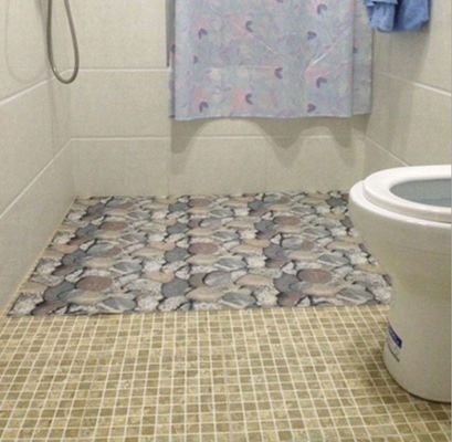 Shock Absorption Non Slip Bathroom Mats Mat Polyester Mesh With PVC Coating Plastic Fabric