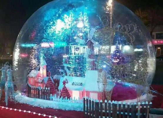 PVC Clear Giant Inflatable Show Ball , Inflatable Snow Globe For Christmas Promotion