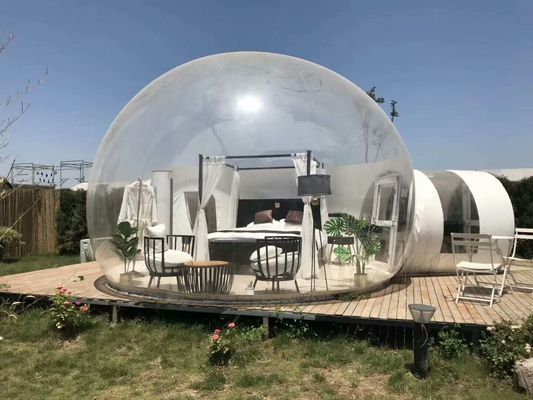 Dome House Igloo Transparent Inflatable Tent with 4 Parts Bathroom, living room, bedroom and passageway