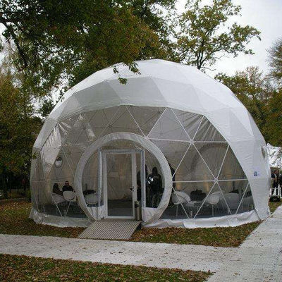 Outdoor Hotel Camping PVC 10m Geodesic Dome Tent With Door Dome Camping Tent Dome Party Tents