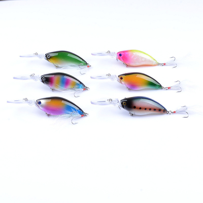 6 Colors 11CM/18g 4#Hooks 3D Eyes Laser Bait 0.30m-1.5M Floating Crank Fishing Lure