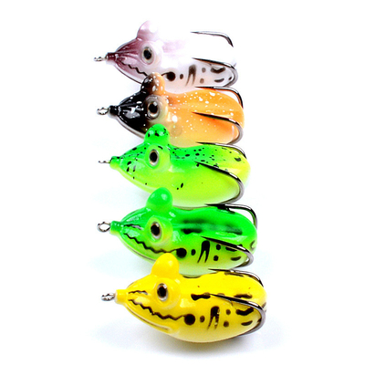 5 Colors  5.40CM/11.60g Soft Frog Lure Mullet Snakehead Fish Bait Fishing Lure