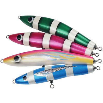 4 Colors 16CM/45g 3D Eyes Solid Wood Bait Treble Hooks Full Swimming layer Wooden Pencil Fishing Lure