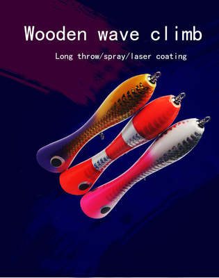 3 Colors 20CM/120g Laser Coating Wood Bait Treble Hooks Largemouth Bass Snakehead Popper Wooden Fishing Lure
