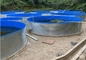 5M*1.20M Galvanized Sheet  Fish Tank PP Bottom Drain DN110MM Collapsible Farming Fish Pond