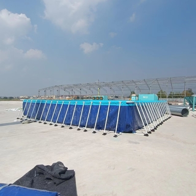 25Mx5M Outdoor PVC Tarpaulin Swimming Pool Metal Frame