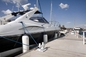 Blue White F6 PVC Marine Dock Bumpers 31mm Eye Diameter Boat Fender 270 Mm X 1090 Mm