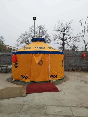 Easy And Fast Installation 6M Diameter Mongolian Yurts With Skylight Window Bamboo Decoration
