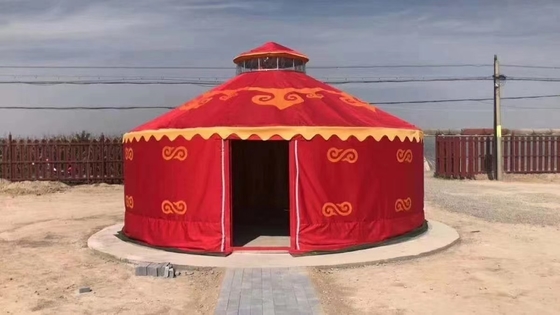 Easy And Fast Installation 6M Diameter Mongolian Yurts With Skylight Window Bamboo Decoration