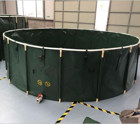 7000L Non-Corrosive Tarpaulin Fish Tank , Long Life Diy Fish Pond Collapsible Fish Tank