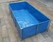 Fireproof 4000L Tarpaulin Fish Tank With Blue Fish Pond Liner Environmental PVC Collapsible Fish Tank