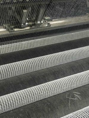 Double Side Acrylic Plastic Mesh Sheet , PVDF Coated Black Construction Safety Mesh