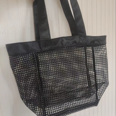 OEM Service Mesh Handbag For Beach Outdoor Sports Or Shopping PVC Mesh Storage Bag
