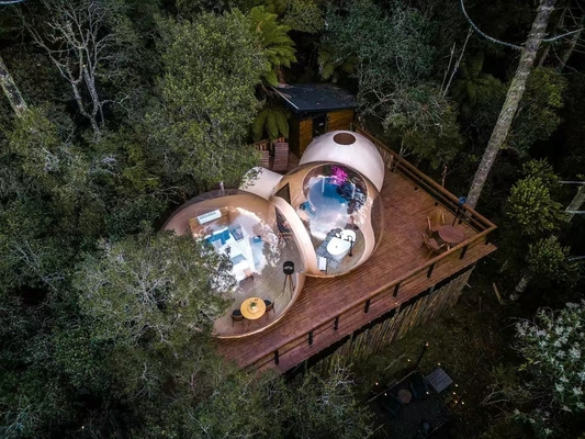 Professional Design Inflatable Bubble Tent With Bathroom Living Room And Bedroom For Outdoor Adventures