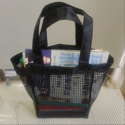 Polyester Mesh Reinforced PVC Coating Durable Beach Bag Shopping Bag