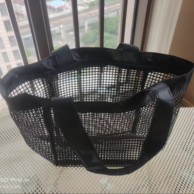 Strong Load Bearing Capacity Shopping Bag Beach PVC Mesh Bag Custom Design Logo