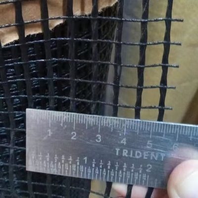 Industrial Grade PVC Coated Polyester Mesh Geogrid For Railway Or Soft Soil Foundation