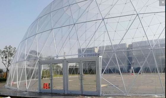 18M Waterproof Anti - UV Geodesic Dome Tent With Steel Pipes For Event Party