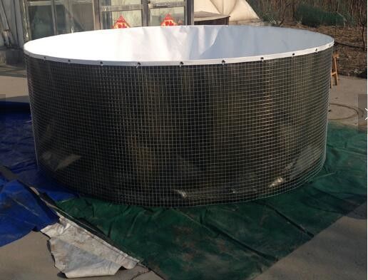 2MM Steel Mesh Tarpaulin Fish Tank And Tarpaulin Fish Farming Round Fish Pond Collapsible Fish Tank