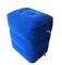 Blue Portable Inflatable Footrest Pillow PVC And Flocking Foot Cushion