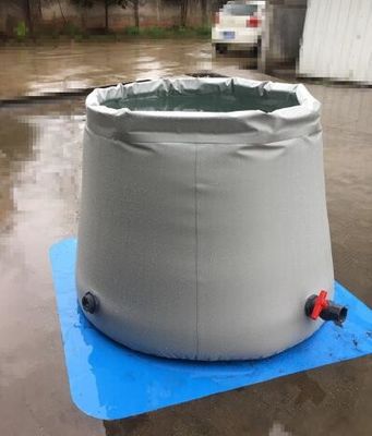 Grey Flexible Onion Shape 1.2MM Tarpaulin Water Tank Portable Water Tanks Water Holding Tank