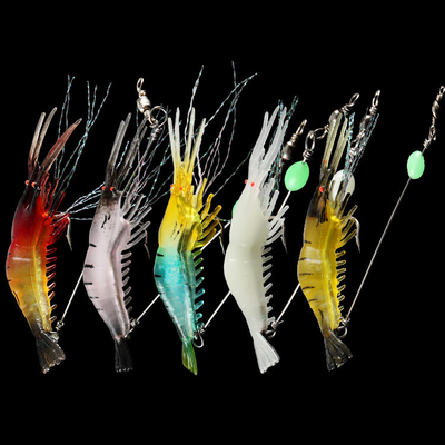 6cm 5.4g Fake Shrimp Hook Fishing Lures Baits Luminous