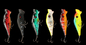 6 Colors 8.50CM/11g Perch,Catfish Plastic Hard Bait Casting Trolling Floating Popper Fishing Lure