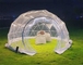 Steel Frame Coffee Geodesic Dome Tent Clear PVC For Restaurant