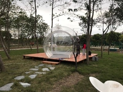 Hotel Clear Inflatable Bubble Tent , Outdoor Inflatable Transparent Tent For Camping
