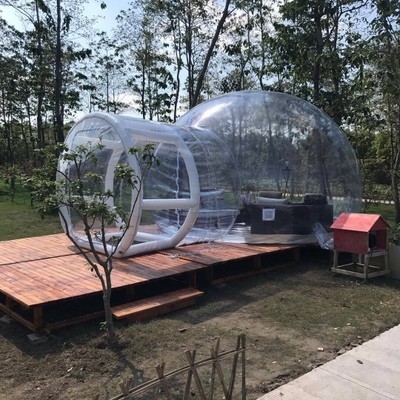 Hotel Clear Inflatable Bubble Tent , Outdoor Inflatable Transparent Tent For Camping